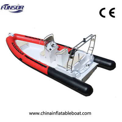 China Entertainment Hypalon R680 Rigid Inflatable Boat , Fishing Inflatable Dive Boat supplier