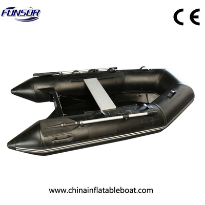 China Black Small Size Rib Rigid Inflatable Boat For Familly Go Out Or Fishing supplier